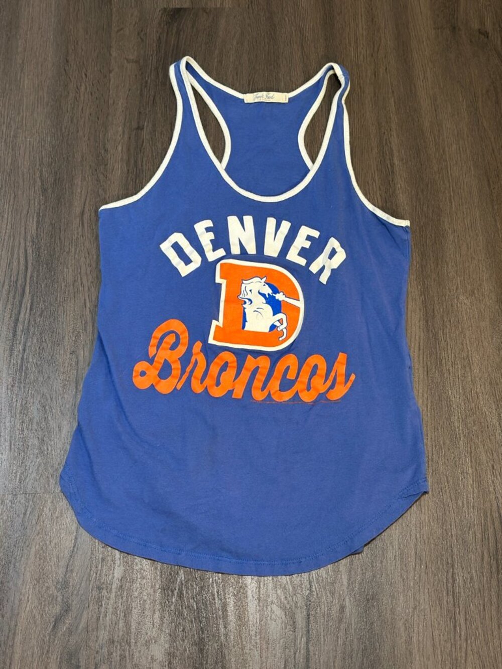 Denver Broncos Retro Throwback D Logo Women's NFL Football Racerback Tank Top - Picture 7 of 7